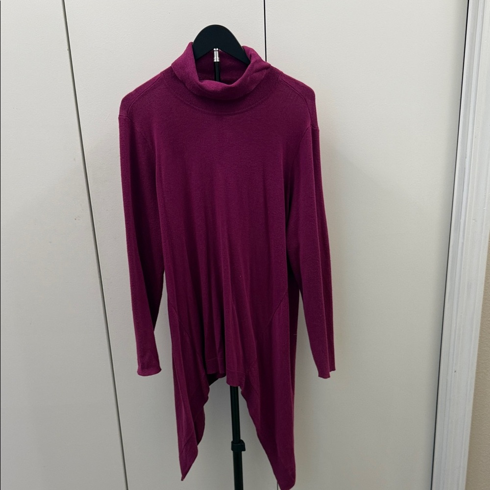 Chico's Rich Berry Cowl Neck Sweater